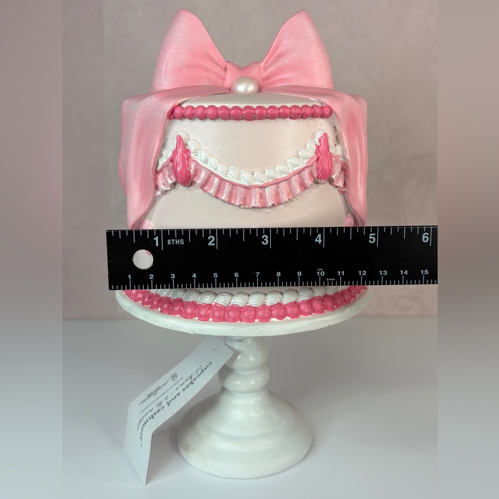 Cupcakes and Cashmere Pink and White Decorative Cake with Bow - Picture 5 of 14